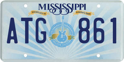 MS license plate ATG861