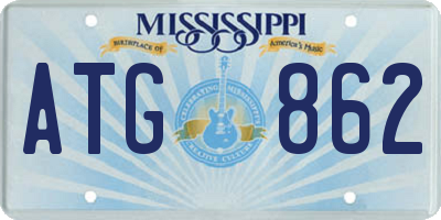 MS license plate ATG862