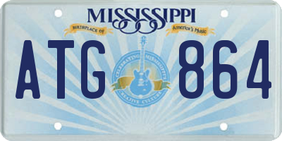 MS license plate ATG864