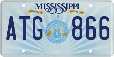 MS license plate ATG866