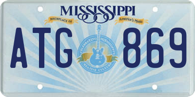MS license plate ATG869