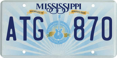 MS license plate ATG870