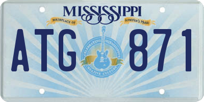 MS license plate ATG871