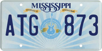 MS license plate ATG873
