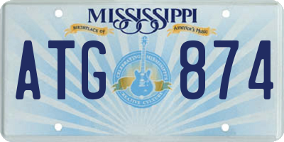 MS license plate ATG874