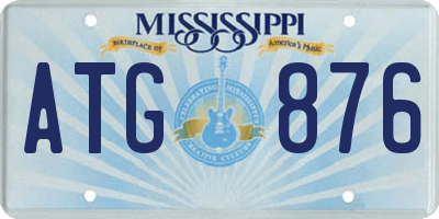 MS license plate ATG876