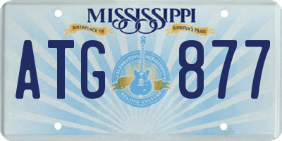 MS license plate ATG877