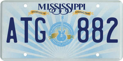 MS license plate ATG882