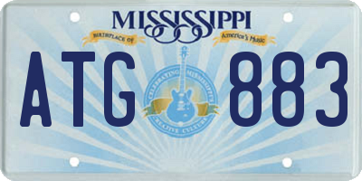 MS license plate ATG883