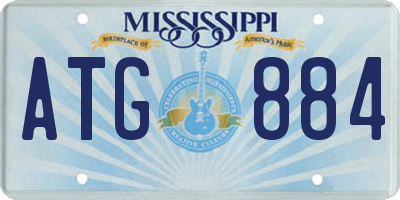 MS license plate ATG884