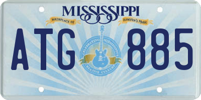 MS license plate ATG885