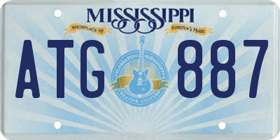 MS license plate ATG887