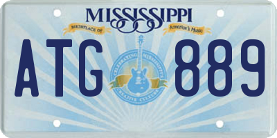 MS license plate ATG889