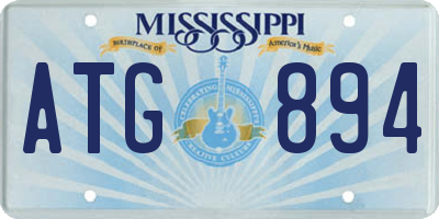 MS license plate ATG894