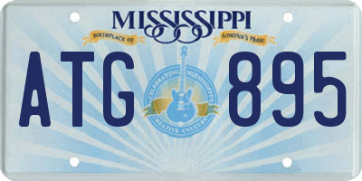 MS license plate ATG895
