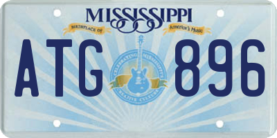 MS license plate ATG896