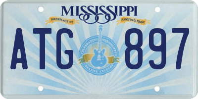 MS license plate ATG897