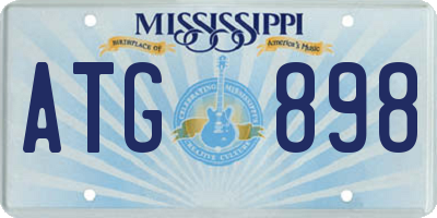 MS license plate ATG898