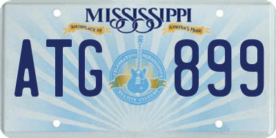 MS license plate ATG899
