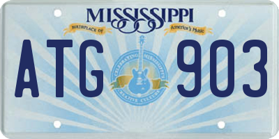 MS license plate ATG903