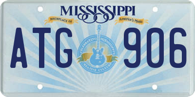 MS license plate ATG906