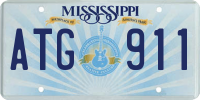 MS license plate ATG911