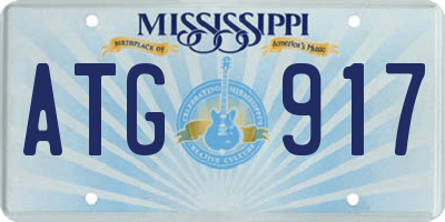 MS license plate ATG917
