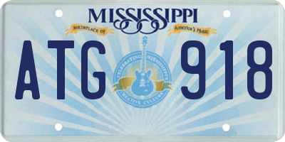 MS license plate ATG918