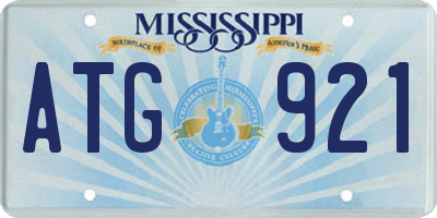 MS license plate ATG921
