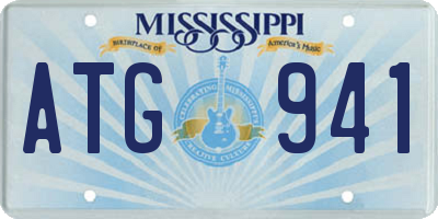 MS license plate ATG941