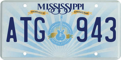 MS license plate ATG943