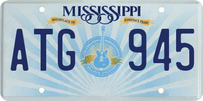 MS license plate ATG945