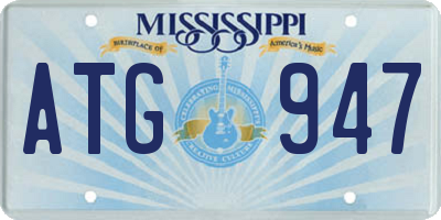 MS license plate ATG947