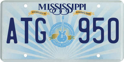 MS license plate ATG950