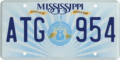 MS license plate ATG954