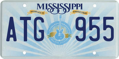 MS license plate ATG955