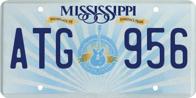 MS license plate ATG956