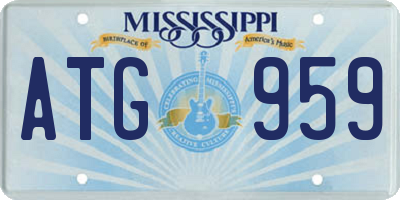MS license plate ATG959