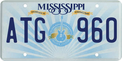 MS license plate ATG960