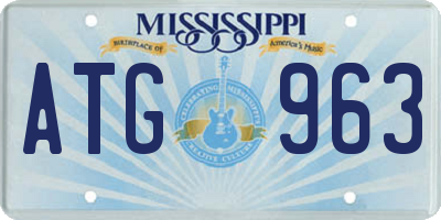MS license plate ATG963