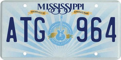 MS license plate ATG964