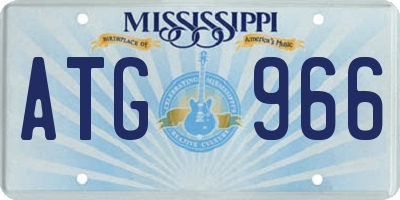 MS license plate ATG966