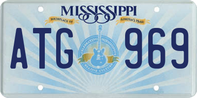 MS license plate ATG969