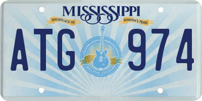 MS license plate ATG974
