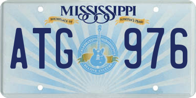 MS license plate ATG976