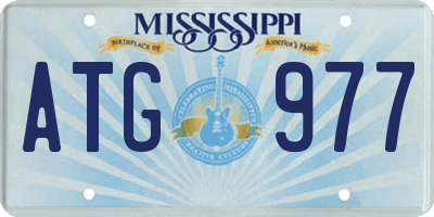 MS license plate ATG977