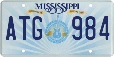 MS license plate ATG984