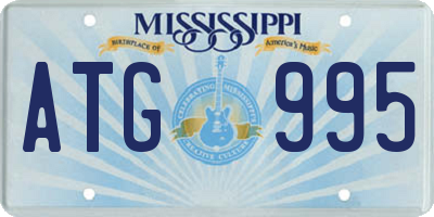 MS license plate ATG995