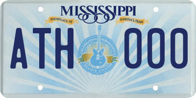 MS license plate ATH000