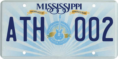 MS license plate ATH002